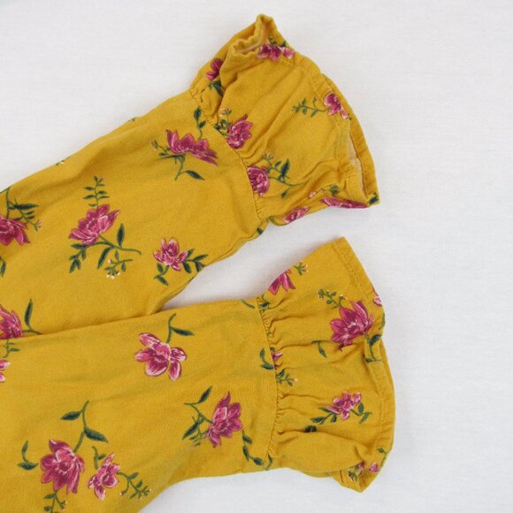 Old Navy Toddler Girl's Size 5T Swing Long Sleeve Tiered Floral Dress No Stretch - Picture 9 of 9